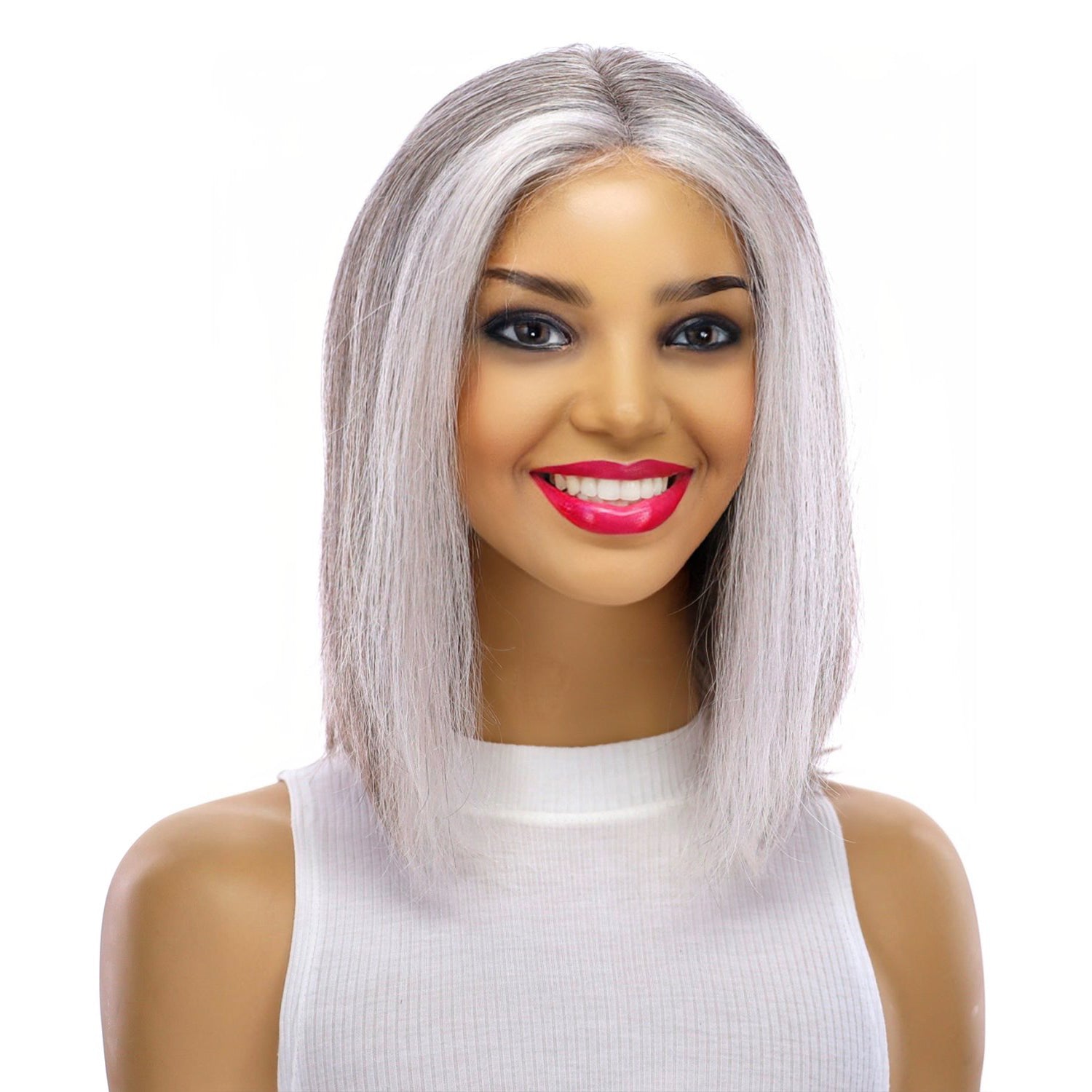 12" Divine Lace Top Wig Silver Fox