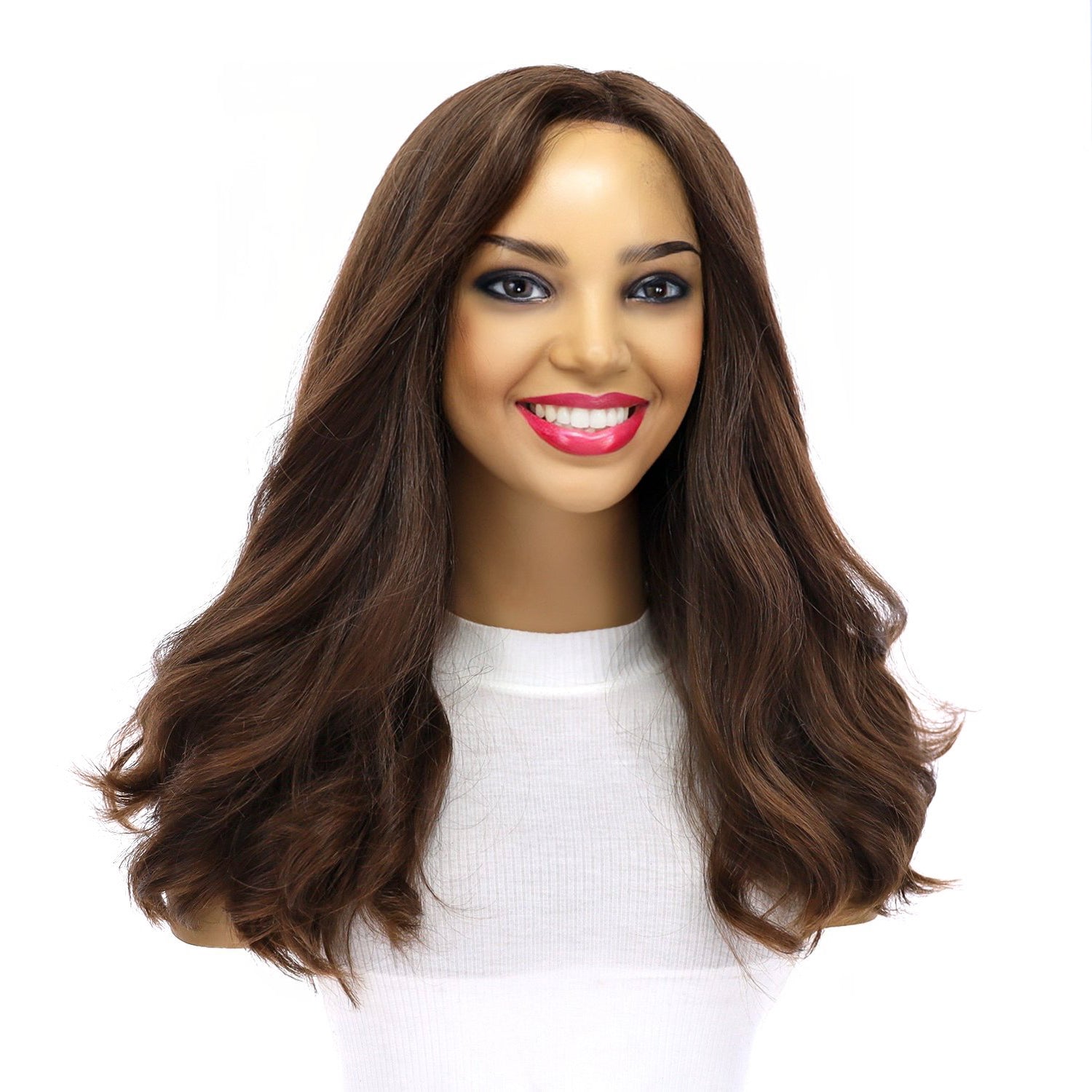 20" Luxe Silk Top Wig #8 Warm Medium Brown