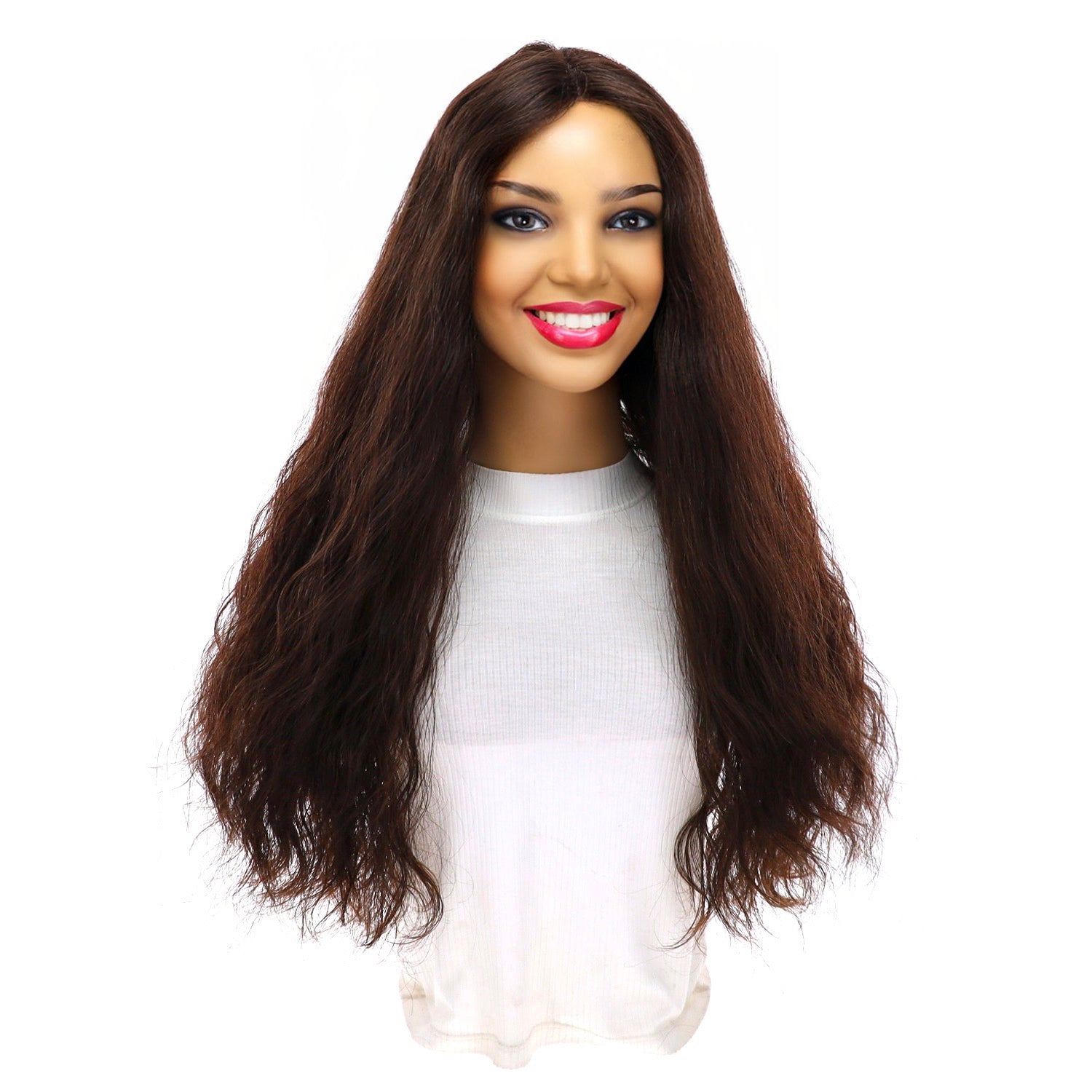 24" Divine Lace Top Topper Dark Brown Wavy