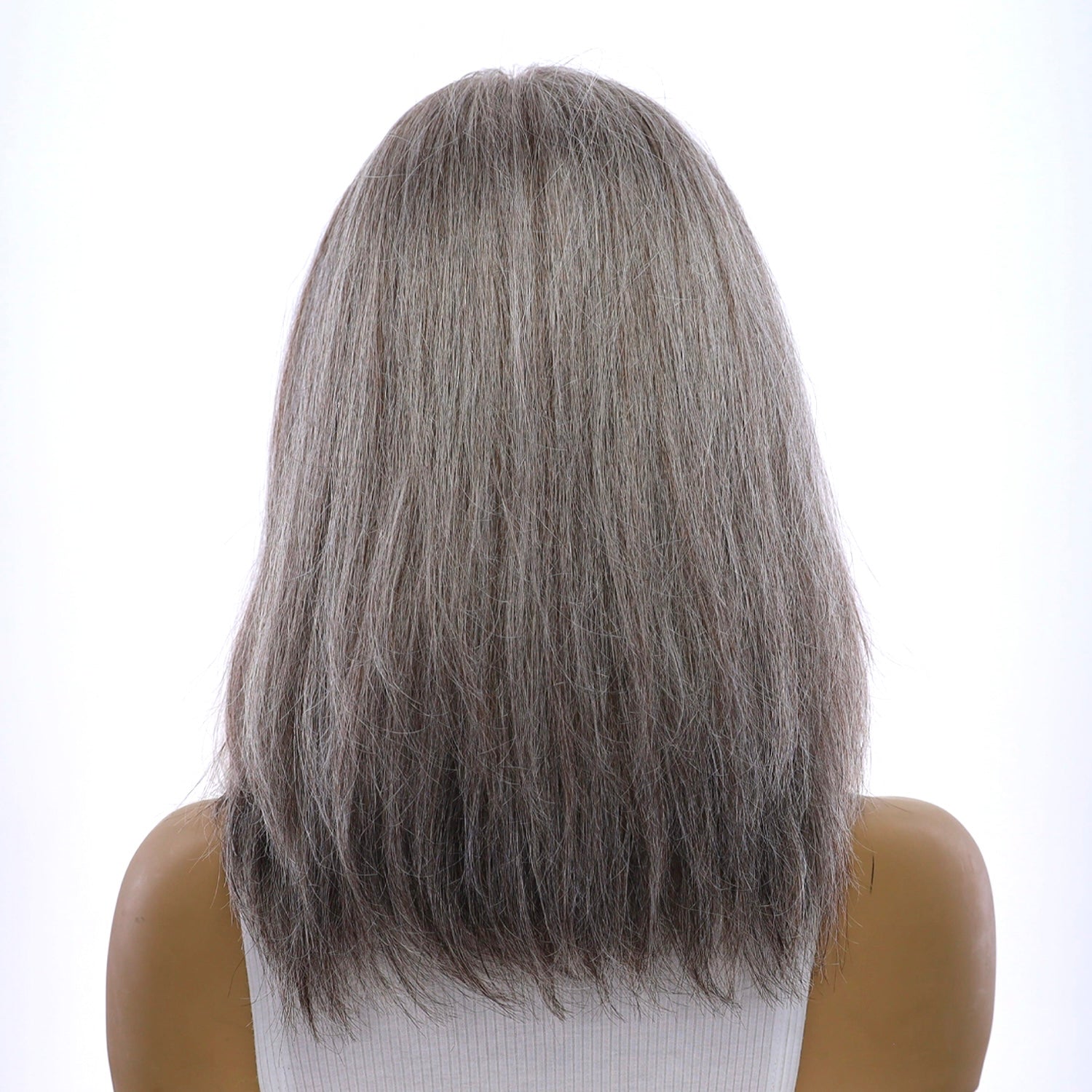 16" Princess Silk Top Wig Silver Fox