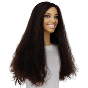 24" 3/4 Bandfall Wig Natural Black Wavy
