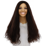 24" 3/4 Bandfall Wig Natural Black Wavy