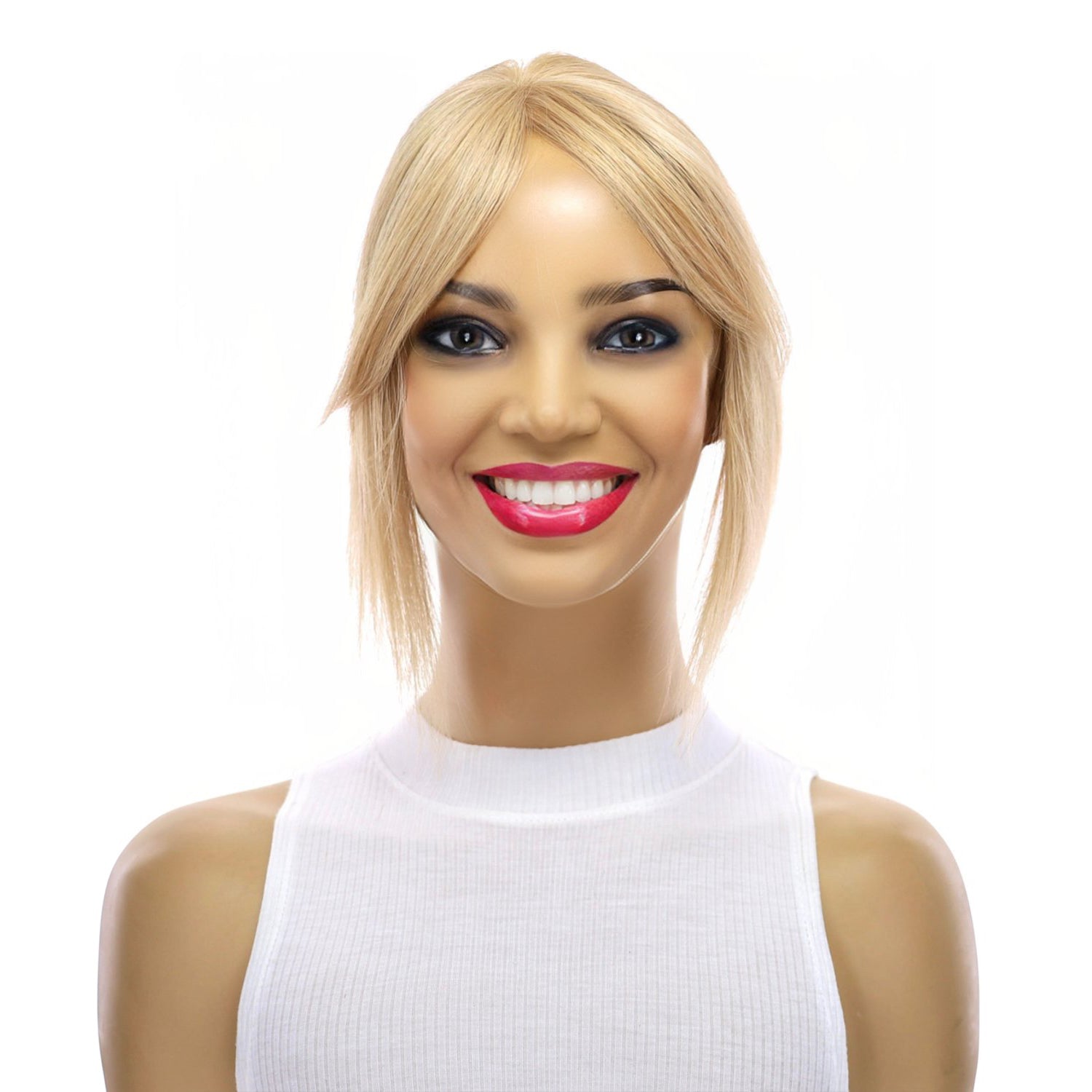 9" Fringe Topper Beige Blonde w/ No Rooting