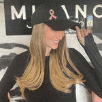 Chic Hat with Hair Blond Ombre