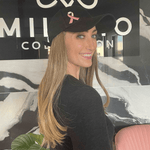 Chic Hat with Hair Blond Ombre