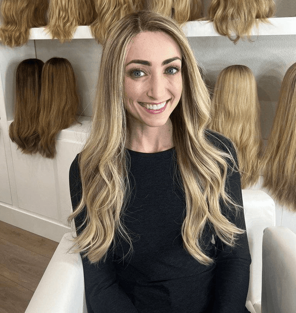 24" Divine Lace Top Wig Platinum Blonde w/ Reverse Balayage