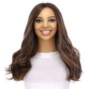 20" Divine Lace Top Topper Dark Brown w/ Highlights