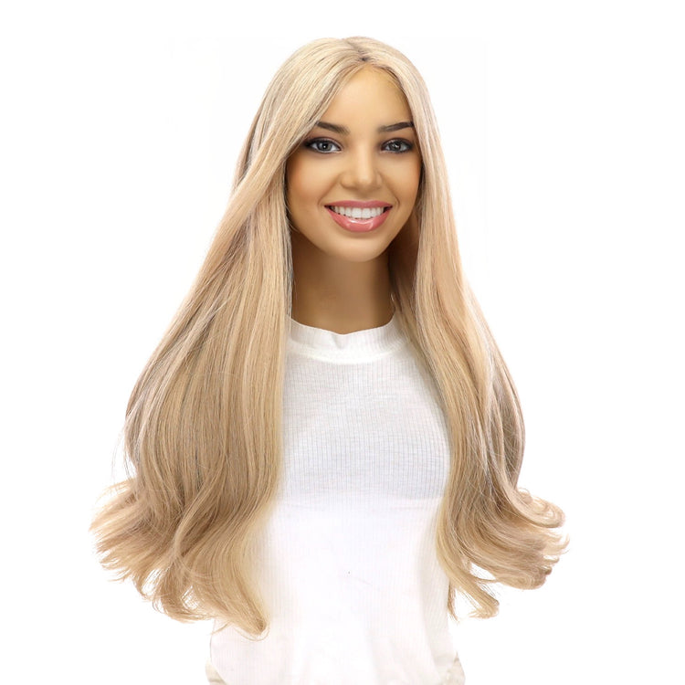 24" Divine Lace Top Wig Platinum Blonde w/ No Rooting