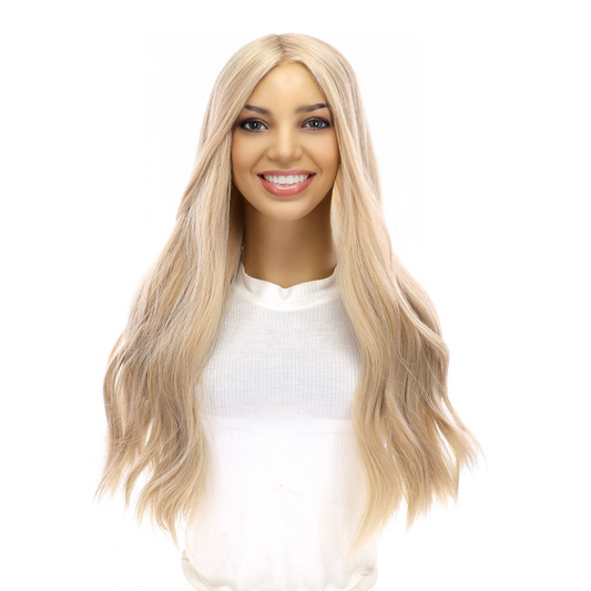 24" Divine Lace Top Topper Platinum Blonde w/ No Rooting