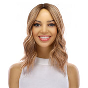 14" Emerald Silk Top Topper Medium Blonde w/ Highlights