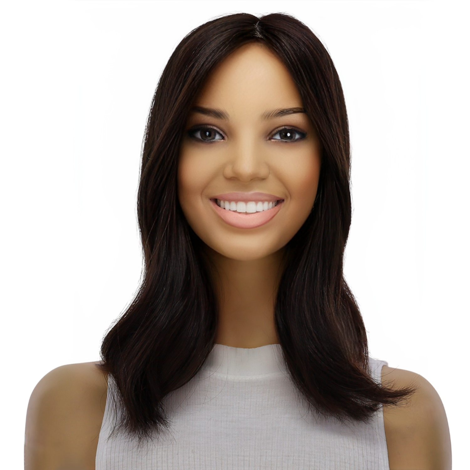 14" Emerald Silk Top Topper Natural Black