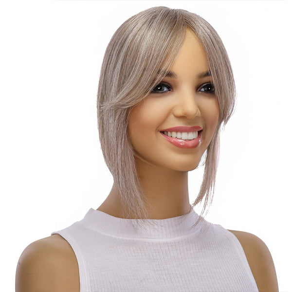 9" Fringe Topper Champagne Grey