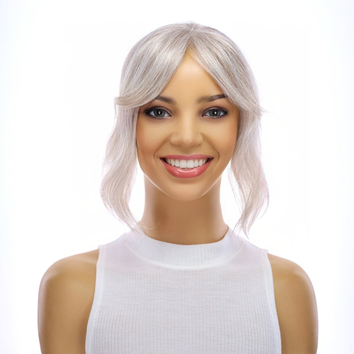 Grey wig with fringe best sale