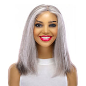 16" Princess Silk Top Wig Silver Fox