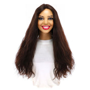 24" Divine Lace Top Topper Dark Brown Wavy