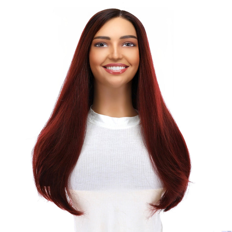 24" Gisele Silk Top Wig Merlot Red