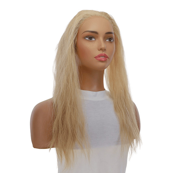 16" Hairline Topper #Golden Blonde Wavy w/ No Rooting