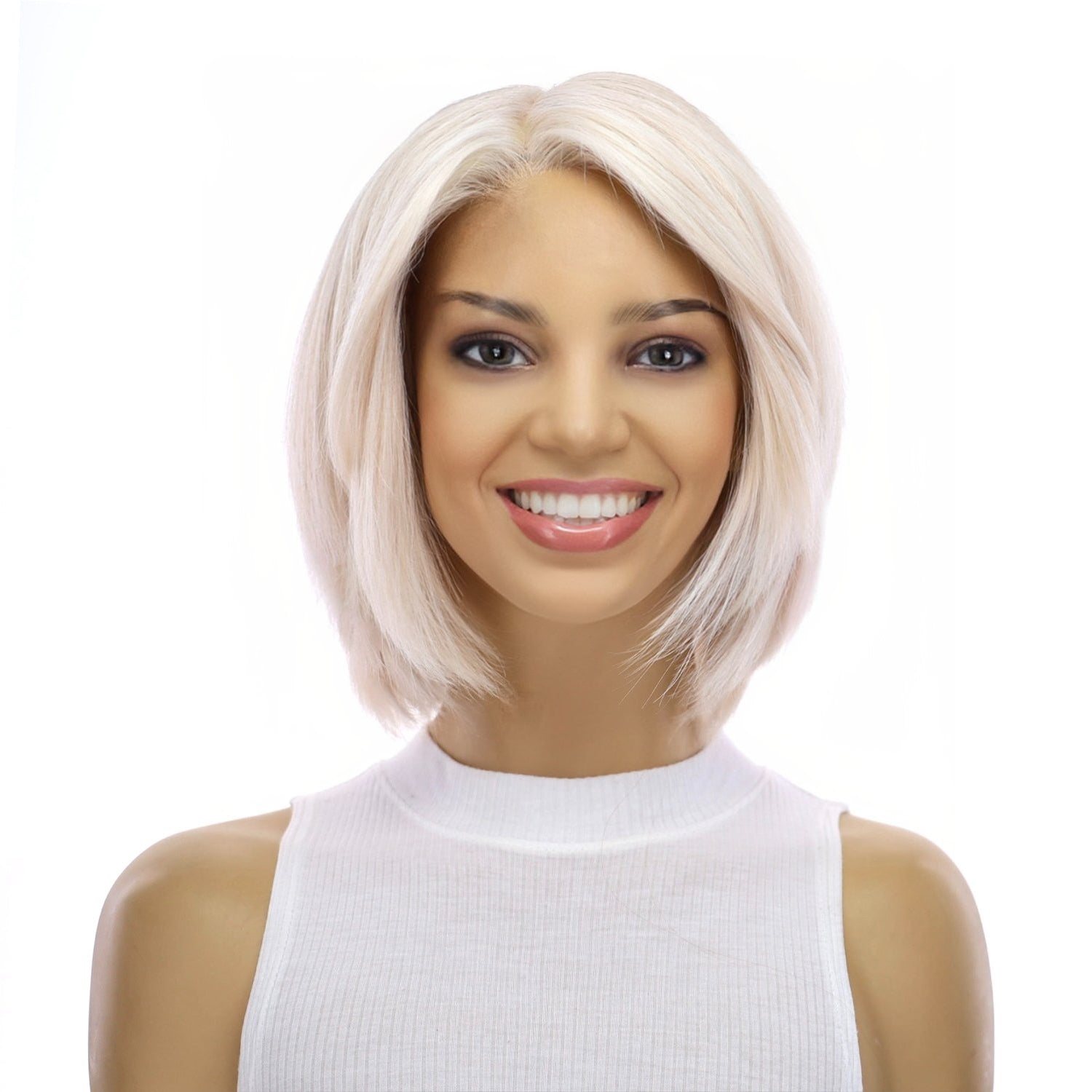 12" Halle Silk Top Wig Ice Blonde