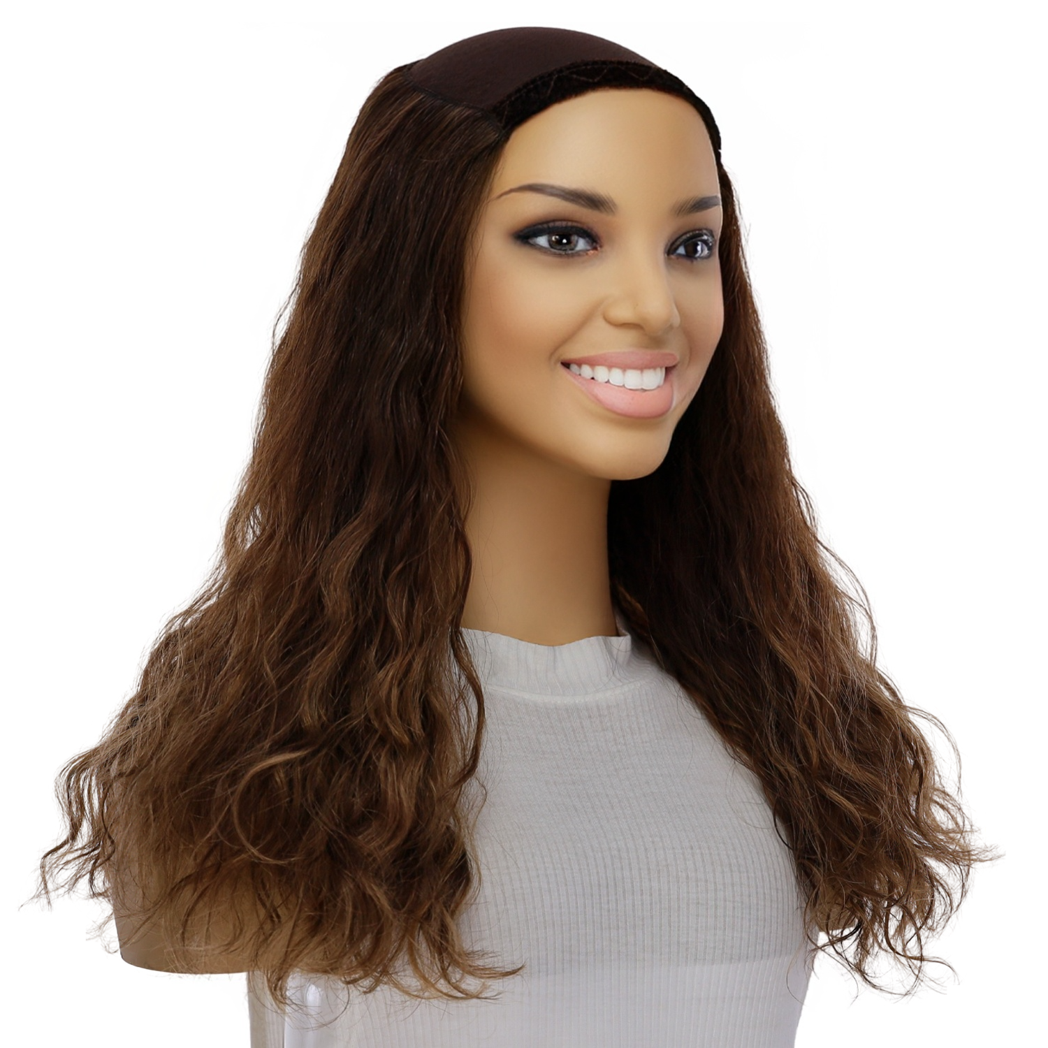20" HatFall Wig Medium Brown Babylight Wavy