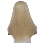 22" Ponytail Silk Part Wig Platinum Blonde 2.0