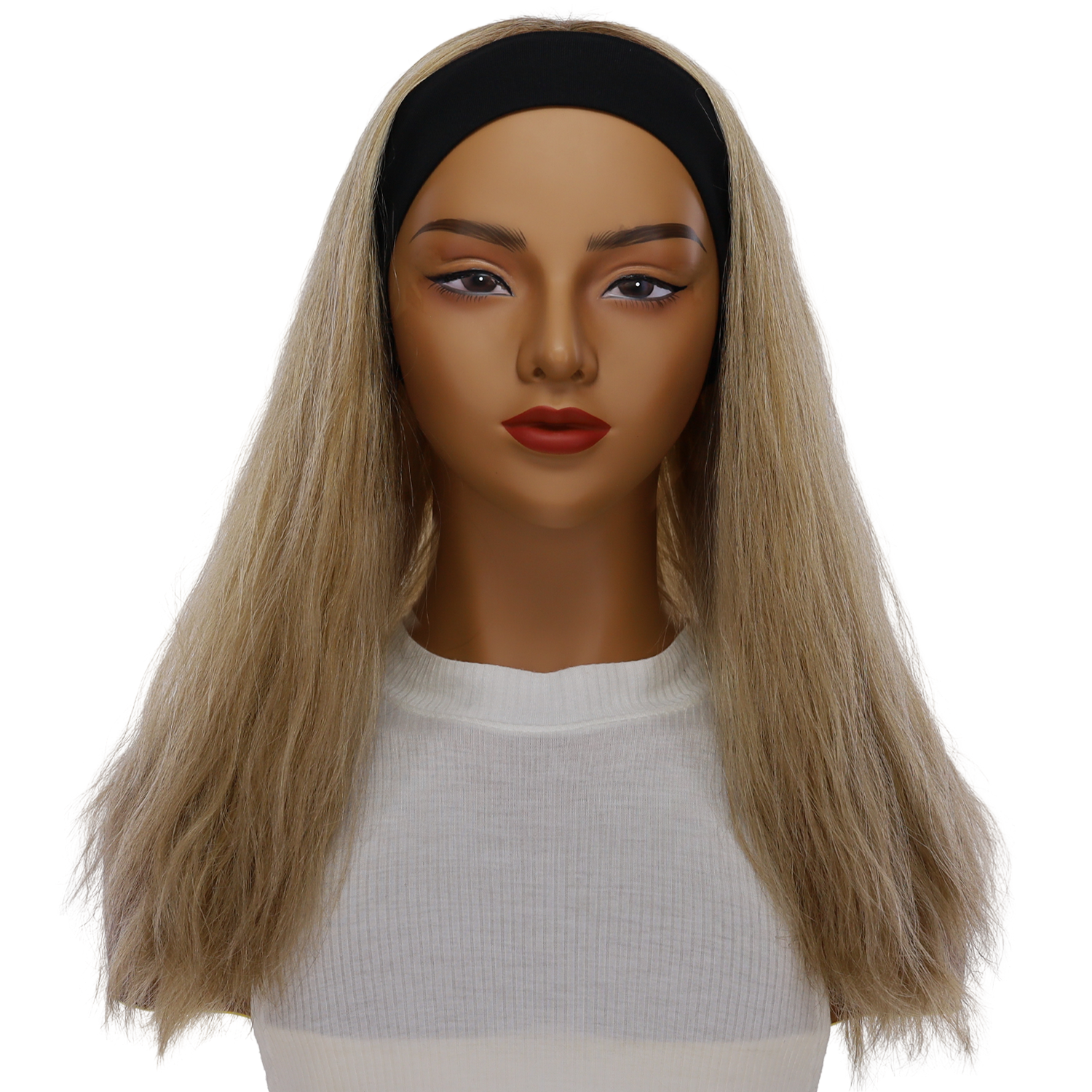 24" 3/4 Bandfall Wig Ash Blonde Wavy