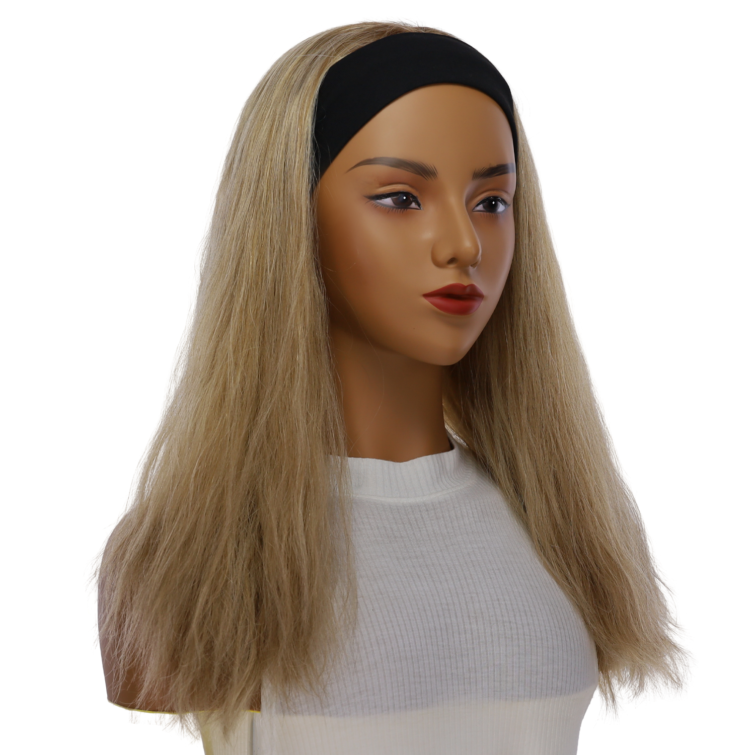 24" 3/4 Bandfall Wig Ash Blonde Wavy