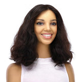 13" Luxe Bob Silk Top Wig #2 Neutral Dark Brown Wavy