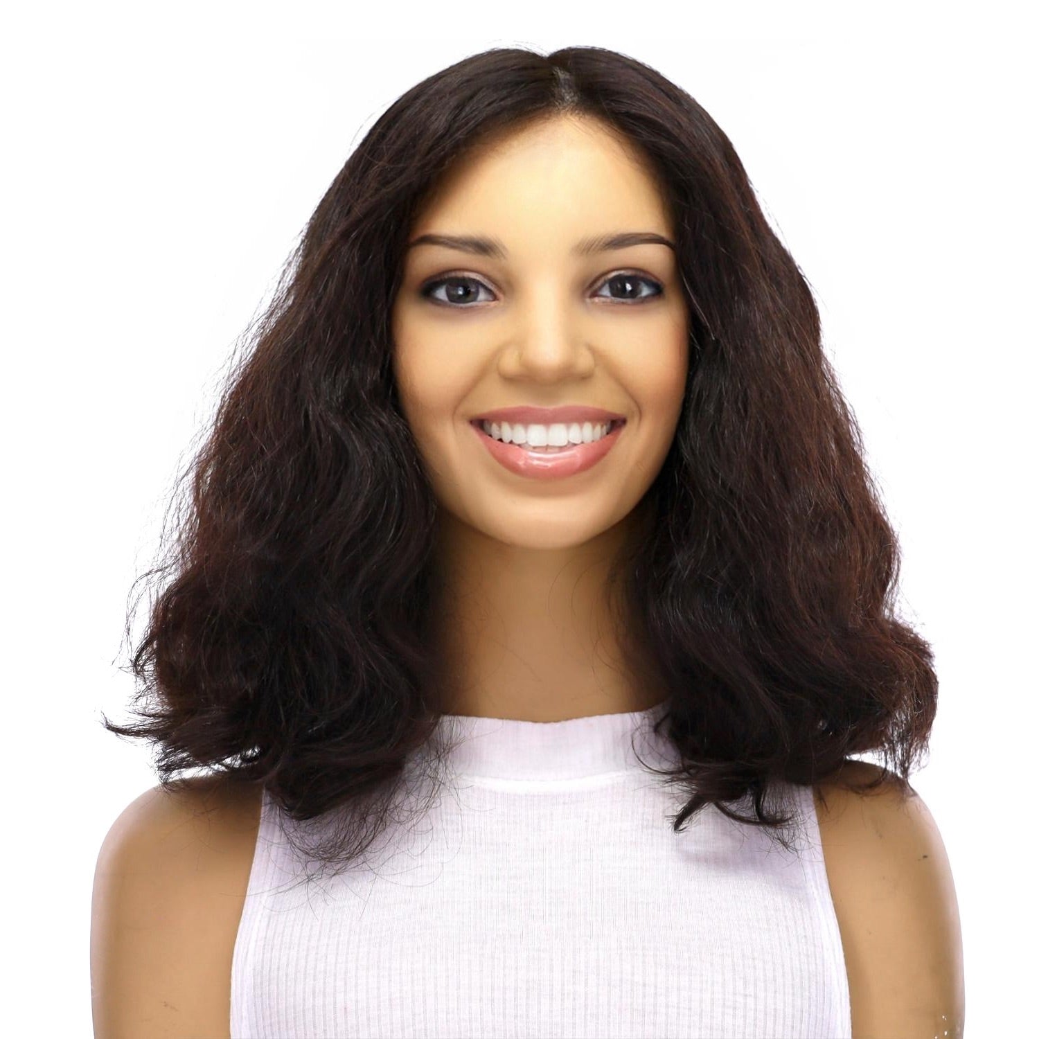 13" Luxe Bob Silk Top Wig #2 Neutral Dark Brown Wavy