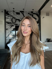 24" Gisele Silk Top Wig Light Brown Babylight w/ Butterfly Cut