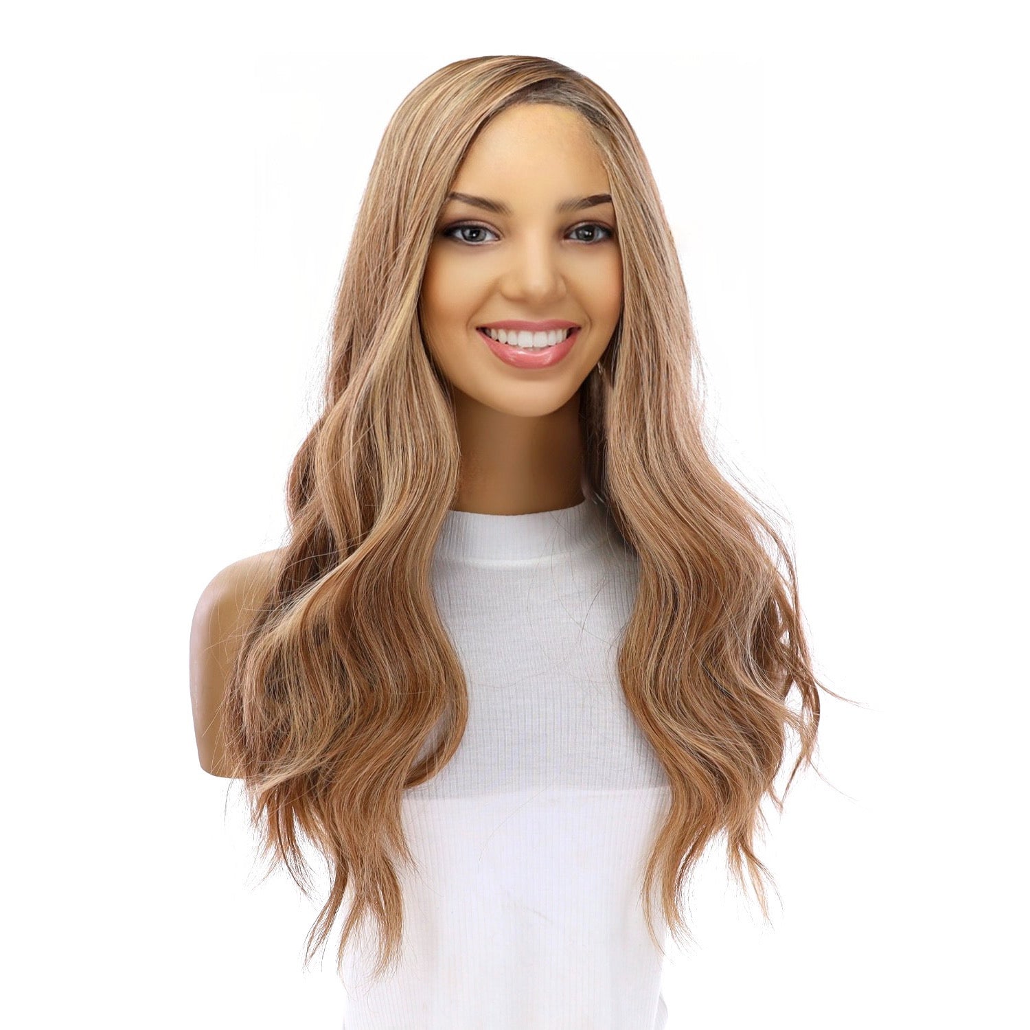 20" Onyx Silk Top Topper Medium Blonde w/ Highlights