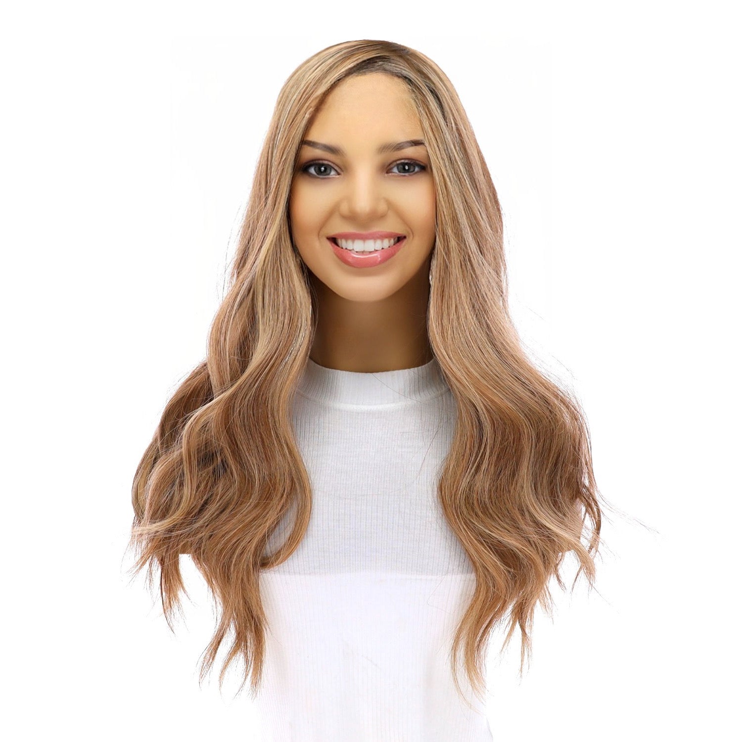 20" Onyx Silk Top Topper Medium Blonde w/ Highlights