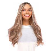 20" Onyx Silk Top Topper Ashy Blonde w/ Highlights