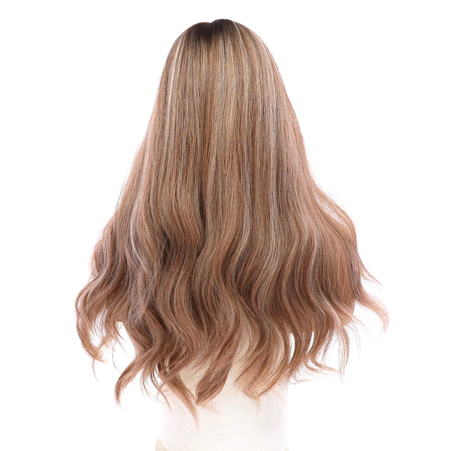 20" Onyx Silk Top Topper Ashy Blonde w/ Highlights