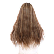 20" Onyx Silk Top Topper Medium Brown w/ Highlights Slightly Wavy