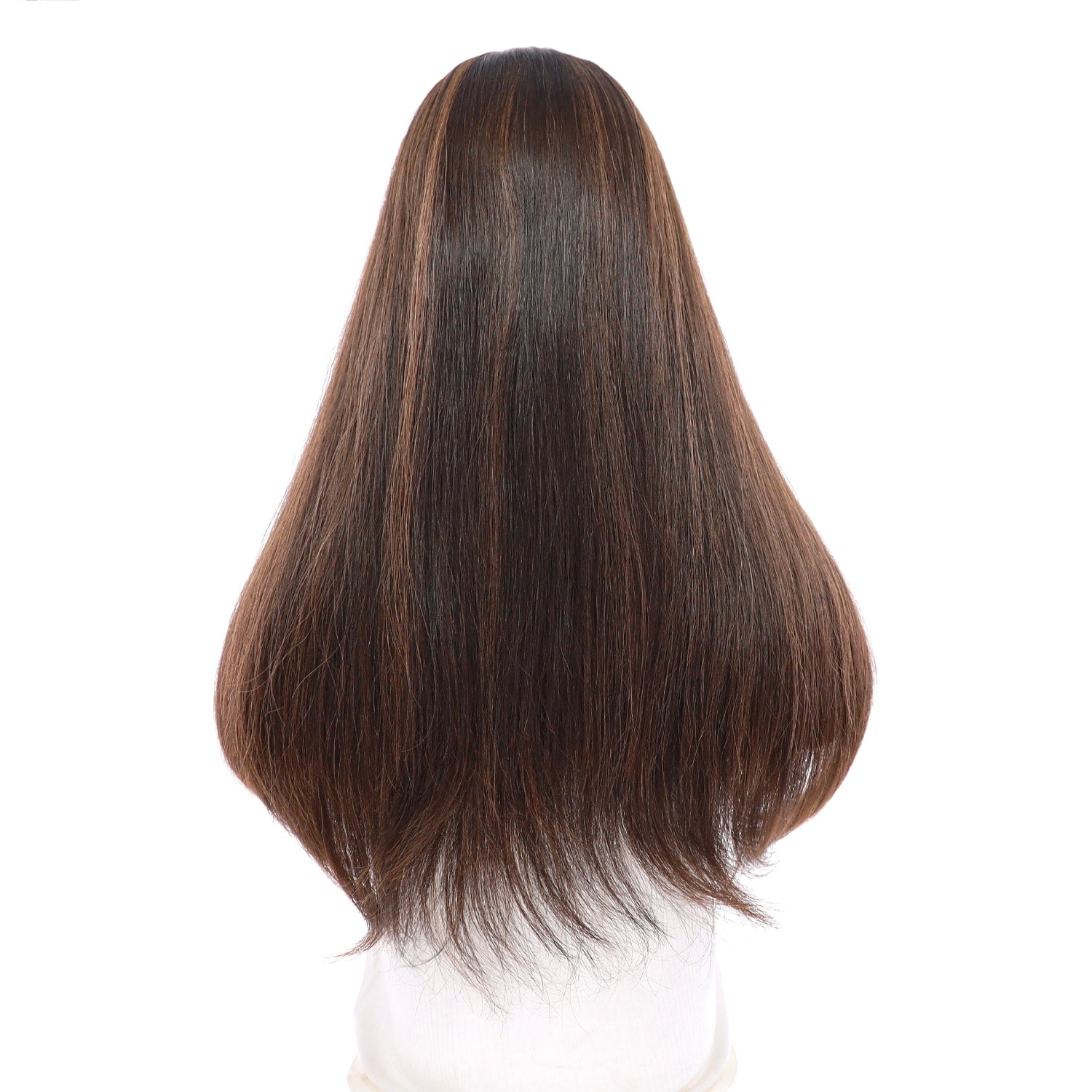 20" Onyx Silk Top Topper Soft Black w/ Highlights