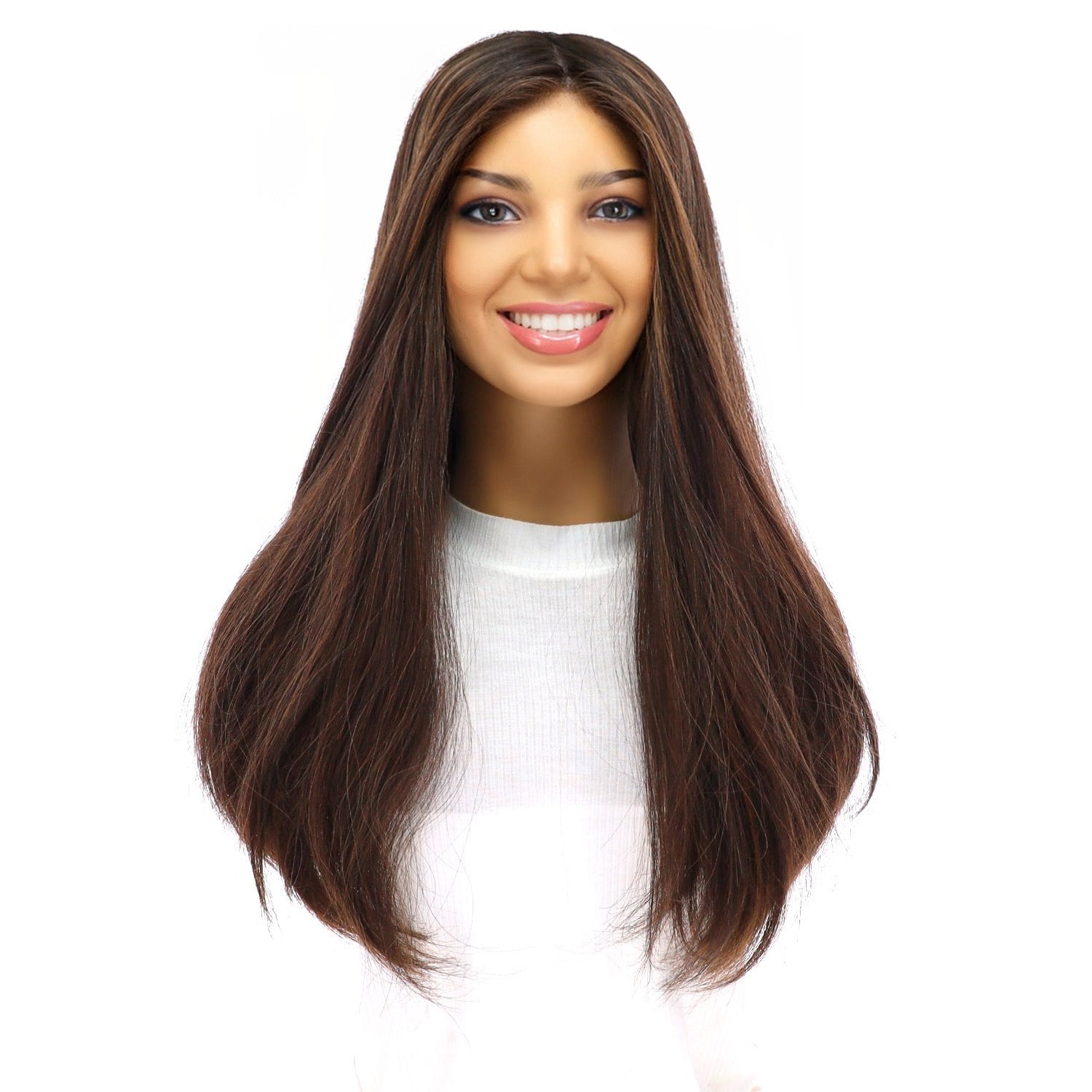 20" Onyx Silk Top Topper Soft Black w/ Highlights
