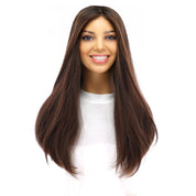 20" Onyx Silk Top Topper Soft Black w/ Highlights