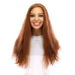 22" Princess Silk Top Wig Copper Wavy
