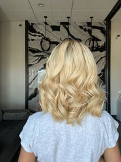 13" Victoria Silk Top Wig Golden Blonde w/ Bangs