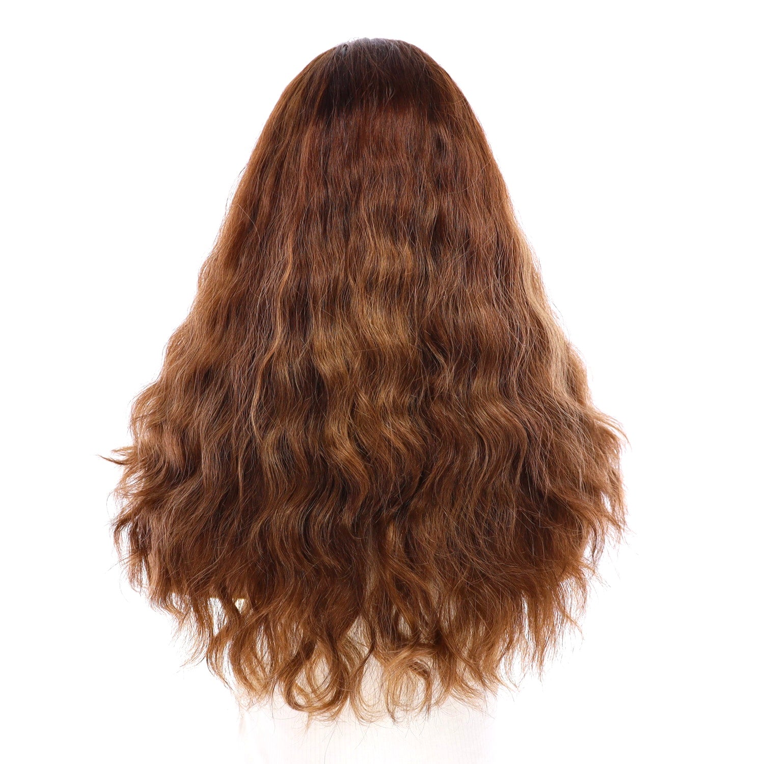22" Reese Silk Top Wig Medium Brown Balayage Wavy