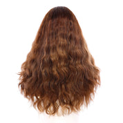 22" Reese Silk Top Wig Medium Brown Balayage Wavy