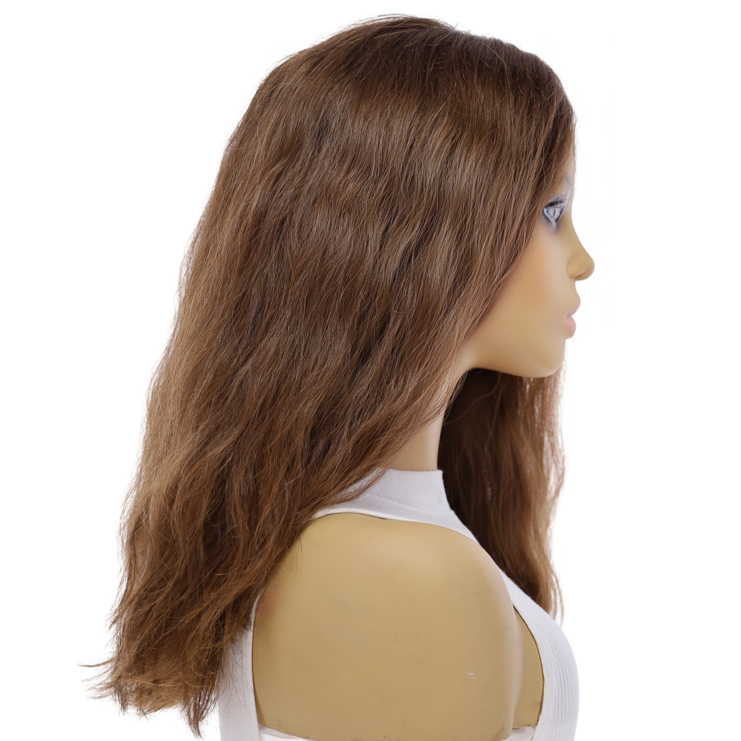 18" Topaz Lace Top Topper #6 Neutral Medium Brown Wavy