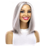 Grace Silk Top Wig Silver Fox