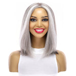 13" Victoria Silk Top Wig Silver Fox