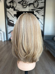 16" Princess Silk Top Wig Medium Blonde w/ Long Layers & Face Framing