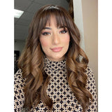 Grace Silk Top Wig Medium Brown Babylight w/ Partial Rooting & Bangs