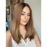 Grace Silk Top Wig Light Brown Babylight w/ Partial Rooting