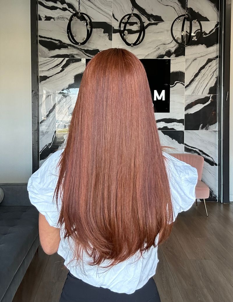 24" Divine Lace Top Wig Copper w/ Auburn Lowlights, Auburn Rooting, & Face Framing