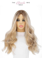 24" Gisele Silk Top Wig Ash Blonde w/ Rooting
