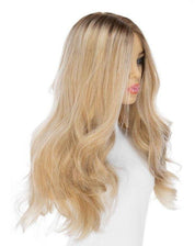 24" Gisele Silk Top Wig Ash Blonde w/ Rooting